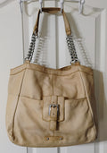 B. MAKOWSKY BEIGE LEATHER BAG