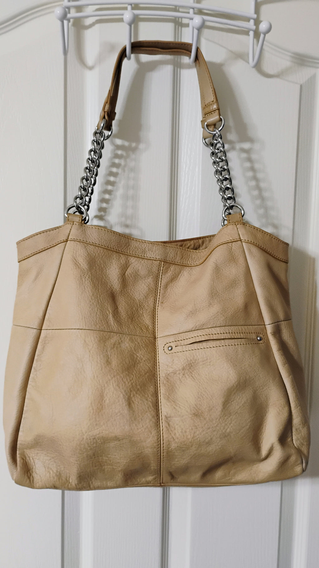 B. MAKOWSKY BEIGE LEATHER BAG