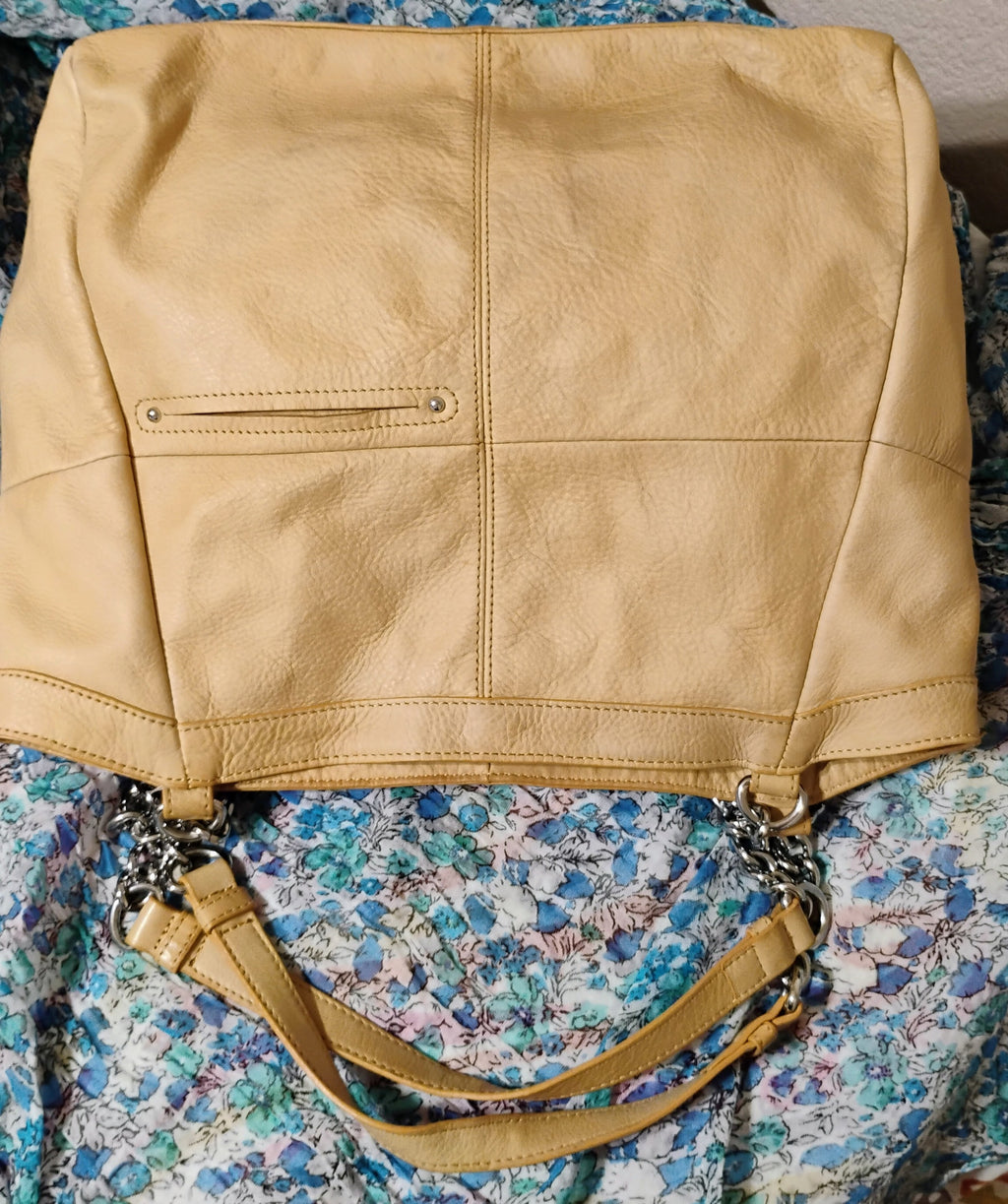B. MAKOWSKY BEIGE LEATHER BAG